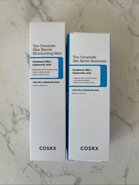 COSRX Ceramide Skin Barrier Moisturizer & Mist — White and Blue Packaging